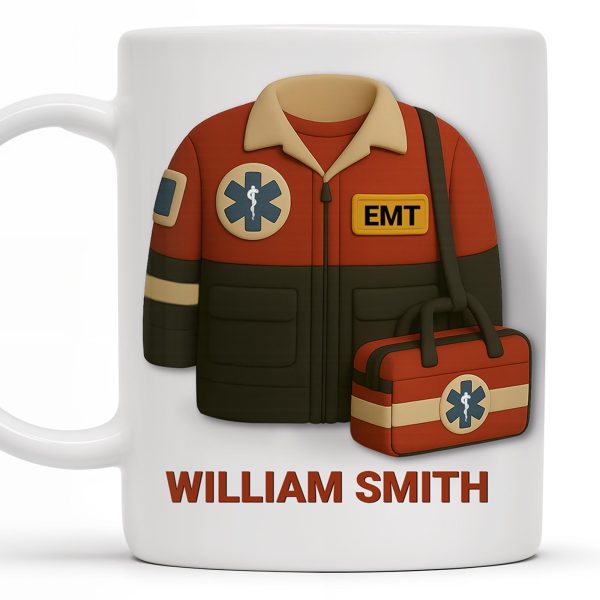Show Your Appreciation For A Hero, EMT Uniform And Medical Bag - Personalized Custom Coffee Mug - DOC006_MG