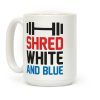 Shred White And Blue Coffee Mug