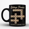 Siblings Forever Always Connected Crossword Puzzle Art Personalized Mug