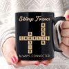 Siblings Forever Always Connected Crossword Puzzle Art Personalized Mug