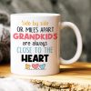 Side By Side Or Miles Apart Grandkids Are Always Close To The Heart, Family Grandkids White Mug