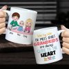 Side By Side Or Miles Apart Grandkids Are Always Close To The Heart, Family Grandkids White Mug