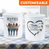 Side By Side Or Miles Apart Sisters Forever - Personalized Mug- Birthday Gift For Sisters, Sistas, Besties, BFF, Friends