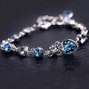 Silver Lucky Heart Crystal Bracelet