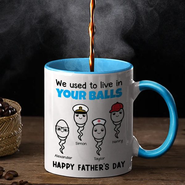 Simple Cute Little Kids We Used To Live - Personalized Accent Mug
