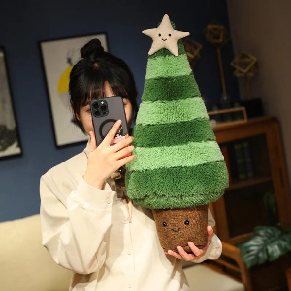 Simulated Cartoon Two-tone Christmas Tree Plush Toy - Cute Xmas Decor