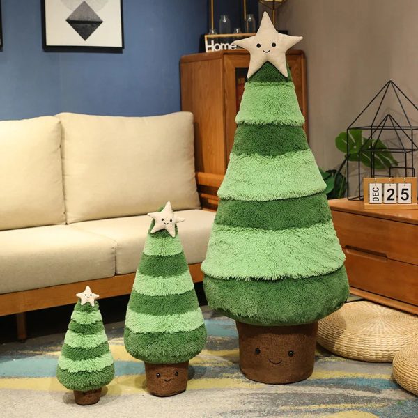 Simulated Cartoon Two-tone Christmas Tree Plush Toy - Cute Xmas Decor