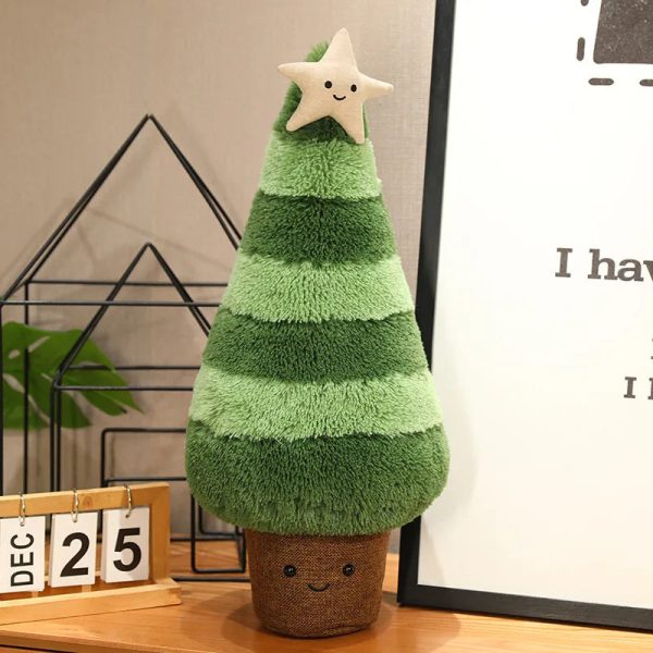 Simulated Cartoon Two-tone Christmas Tree Plush Toy - Cute Xmas Decor