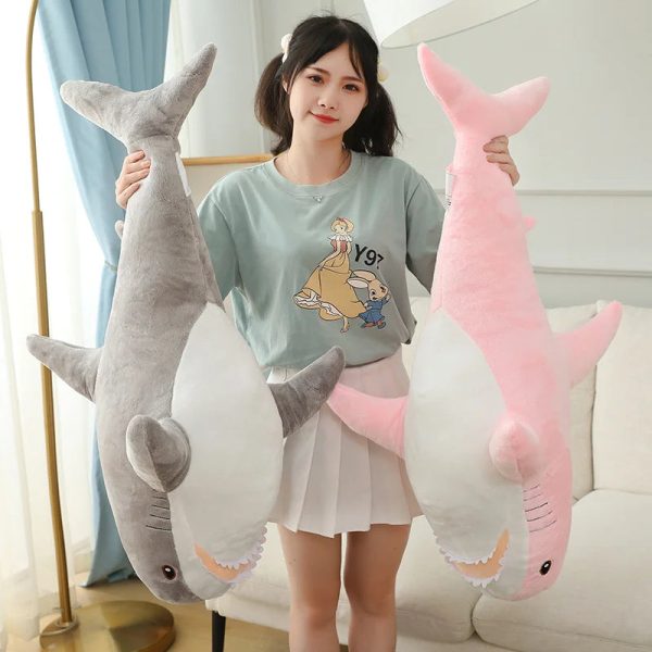 Simulated Shark Plush Toy - Super Soft Cartoon Pillow for Kids' Decor