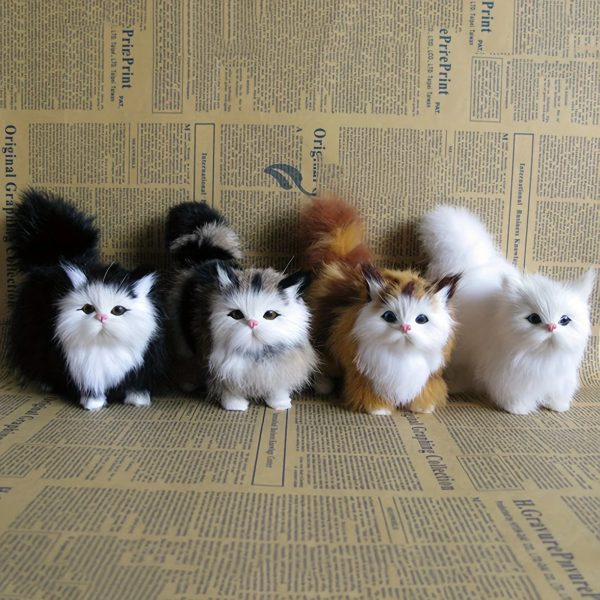 Simulation Cat Plush Toy - Soft, Realistic Stuffed Kitten for Kids & Gifts