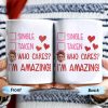 Single Taken Who Cares I'm Amazing With Checkboxes And Hearts - Personalized Custom Coffee Mug - DTG020_MG