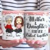Sips And Secrets With Mom - Family Personalized Custom 3D Inflated Effect Printed Mug - Gift For Mom, Daughter