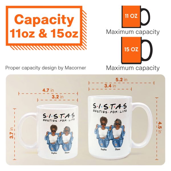 Sistas For Life - Personalized Mug