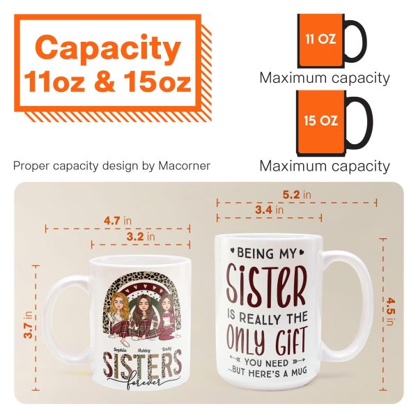 Sister - Here's A Mug - Personalized Mug - Christmas, New Year, Loving Gift For Sistas, Sister, Besties, Best Friends, Soul Sisters