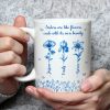 Sisterhood Mug with Names and Flowers Personalized Floral Gift for Sister or Best Friend