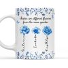 Sisters Are Different Flowers Toile De Jouy Style - Personalized Custom Coffee Mug