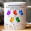 Sisters Are Like Different Butterflies - Personalized Mug - Heartwarming Christmas Gift For Sisters, Besties