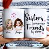 Sisters By Marriage Friends By Choice With Hearts And Floral Drinks - Personalized Custom Coffee Mug - BST184_MG