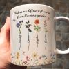 Sisters Ceramic Mug with Floral Illustration, Heartwarming Quote, Perfect Gift for Sisters