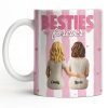 Sisters Forever Hearts And Love Design - Personalized Custom Coffee Mug - BST533_MG