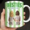 Sisters Forever Hearts And Love Design - Personalized Custom Coffee Mug - BST533_MG