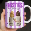 Sisters Forever Hearts And Love Design - Personalized Custom Coffee Mug - BST533_MG