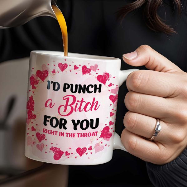 Sisters Forever Punch For You Right in The Throat Mug - Personalized Custom Coffee Mug - BST145_MG