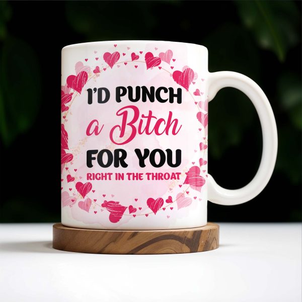 Sisters Forever Punch For You Right in The Throat Mug - Personalized Custom Coffee Mug - BST145_MG
