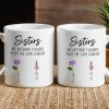 Sisters White Ceramic Mug, Different Flowers from the Same Garden, Meaningful Gift