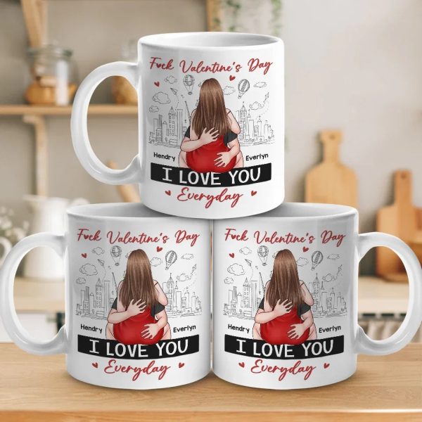 Sit On My Face I Mean I Love You - Couple Personalized Custom Mug - Valentine Gift For Husband Wife, Anniversary