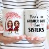 Sitting Doll Besties Under Pink Heart Tree Personalized Mug