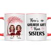 Sitting Doll Besties Under Pink Heart Tree Personalized Mug