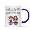 Sitting Doll Mom And Daughters Sons My Favorite Child Gave Me This Funny Personalized Mug
