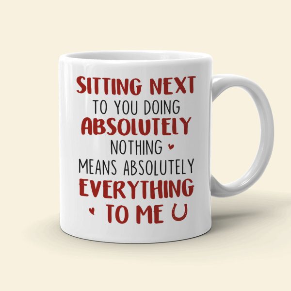 Sitting Next To You Doing Absolutely Nothing, Personalized Coffee Mug, Gifts For Horse Lover