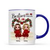 Sitting On Bed Christmas Doll Best Friends Sisters Personalized Mug