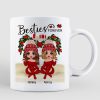 Sitting On Bed Christmas Doll Best Friends Sisters Personalized Mug