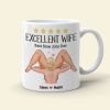 Sizzling Love, You Are Very Excellent, Personalized Coffee Mug For A Sexy Couple, Perfect Gifts for Couples,
