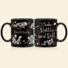 Skeleton Couple, Personalized Couple Black Mug