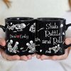 Skeleton Couple, Personalized Couple Black Mug