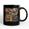 Skeleton Goose Patchwork Personalized Mug, Floral Halloween Gift with Custom Name