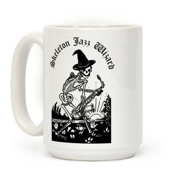 Skeleton Jazz Wizard Coffee Mug
