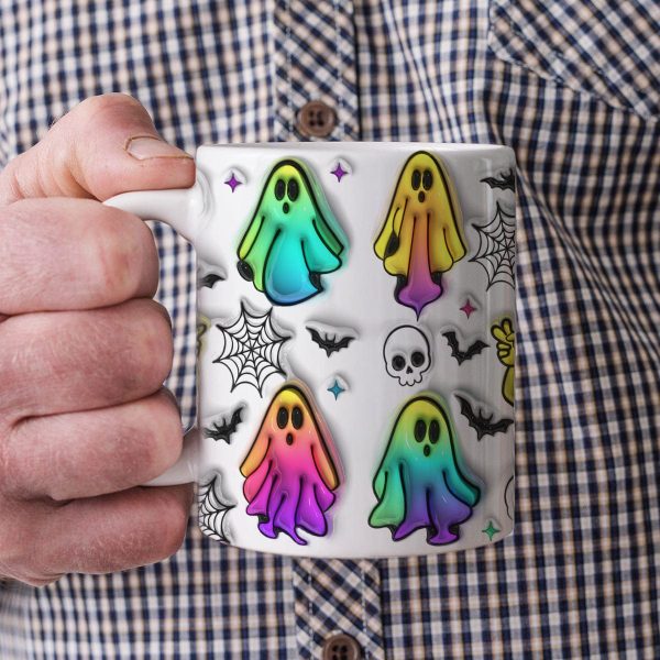 Skull Bat And Spooky Vibes Halloween Personalized Gift Mug HO82 891340