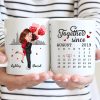 Skyline Doll Couple Hugging Kissing Calendar Anniversary Date Personalized Mug