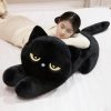 Sleeping Black Cat Plush