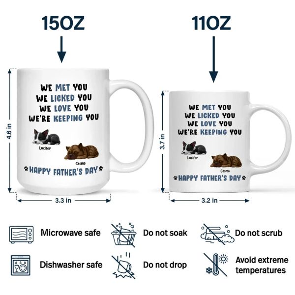 Sleeping Dog I Love You Dad - Personalized Mug