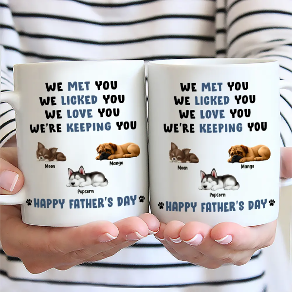 Sleeping Dog I Love You Dad - Personalized Mug