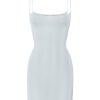 Sleeveless Ribbed Knit Side Slit Mini Dress