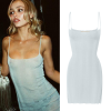 Sleeveless Ribbed Knit Side Slit Mini Dress