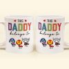 Small Heart This Daddy Belongs To - Gift For Dad - Personalized Ceramic Mug