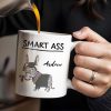 Smart Ass, Graduation Donkey With Cap And Diploma - Personalized Custom Coffee Mug - GRAD001_MG